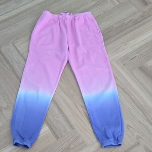 WSLY Womens Pink and Purple Ombre Joggers Small